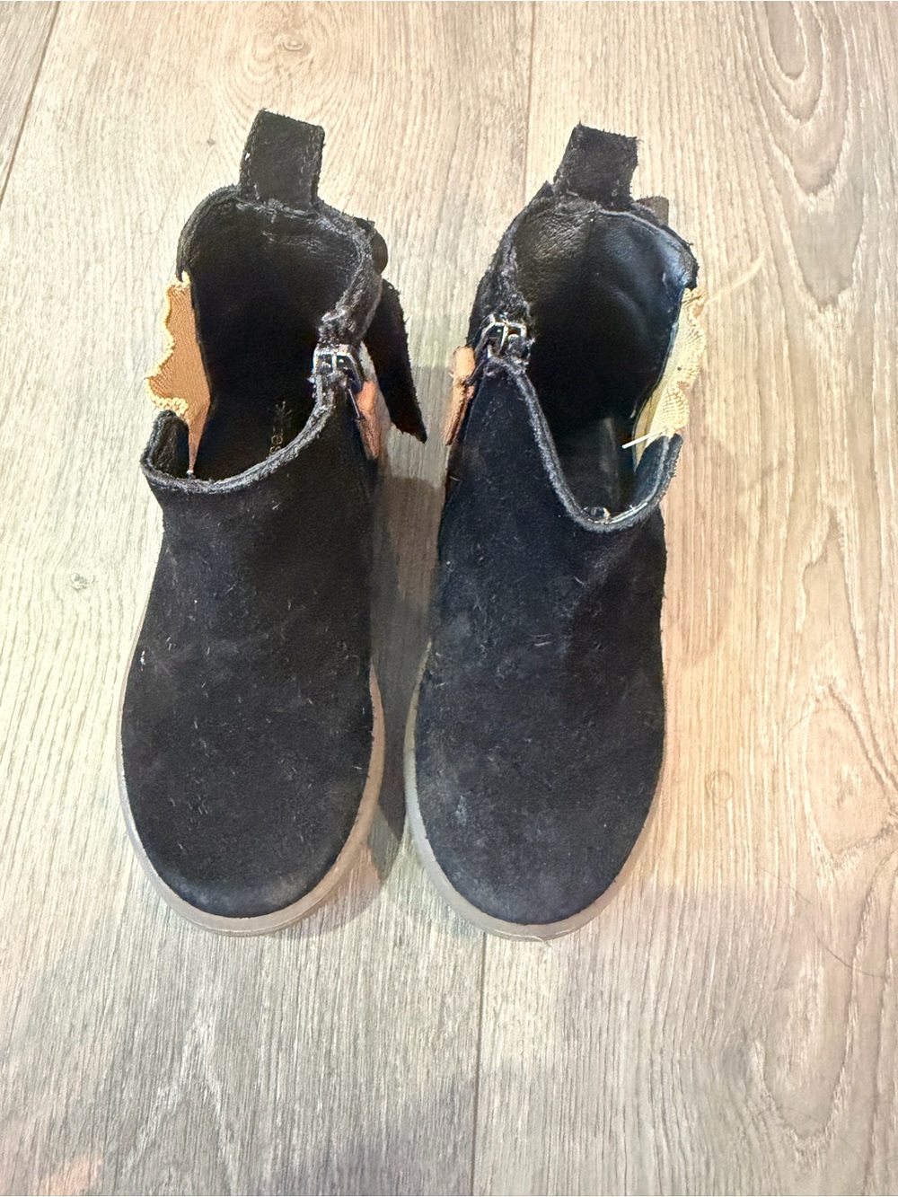 Freshly Picked Black Suede Kids Ankle Boots